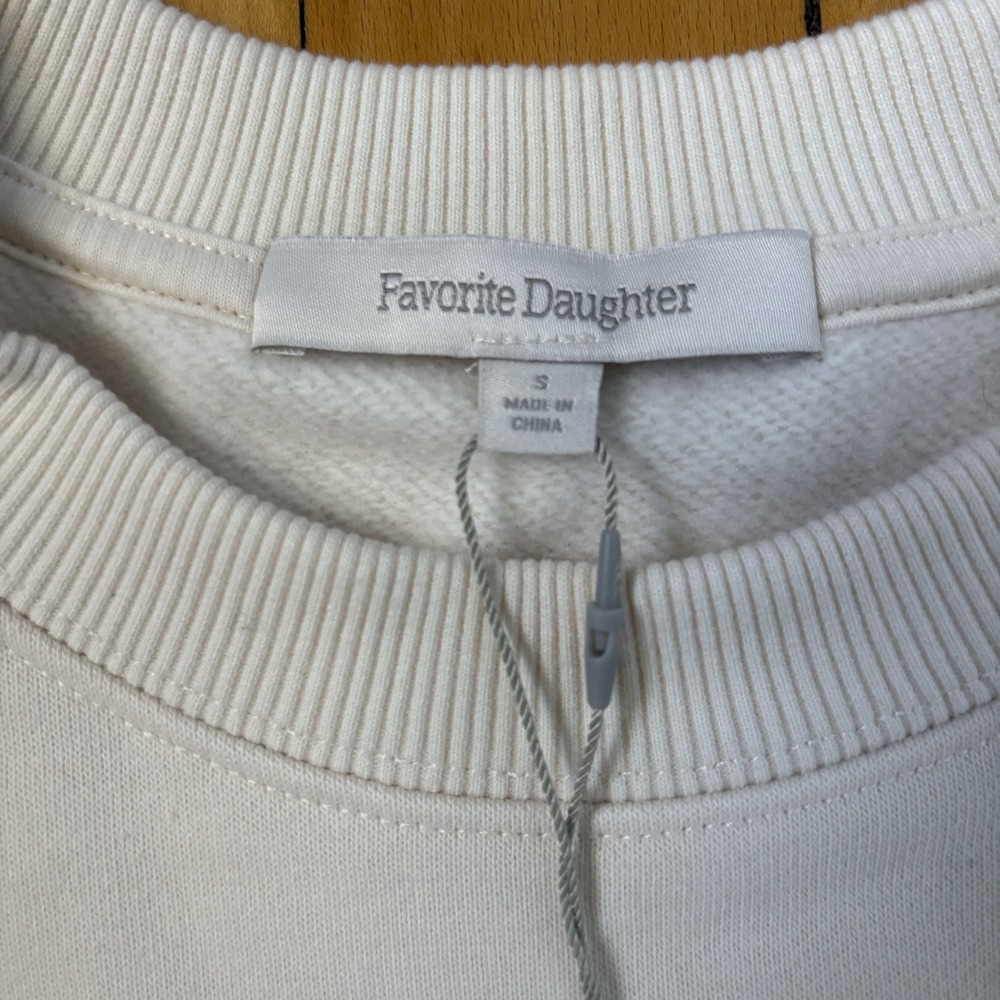Favorite Daughter Sweatshirt Womens Small Crewneck Logo Spellout - Picture 3 of 9